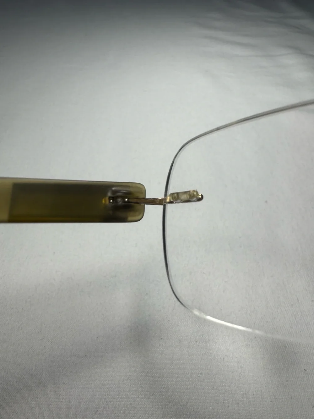 Silhouette 7608 20 6051 Rimless Eyeglasses Titanium Olive Brown Gold Frames Only